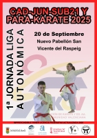 1ª Jornada Liga Autonómica CADETE, JUNIOR Y SUB-21 2025